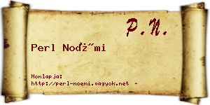 Perl Noémi névjegykártya