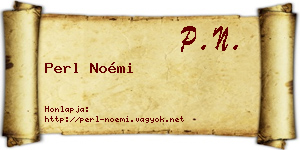 Perl Noémi névjegykártya